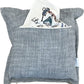 SQUARE BUNDLE SET: Charcoal Gray Solid Pillow (comes with foam insert and these 4 panels in back pocket); Winter Spring Summer Fall Autumn:  FALL BRANCH, SUMMER POPSCICLE, SPRING RAIN BOOT/UMBRELLA, SKI LODGE CHAIRLIFT