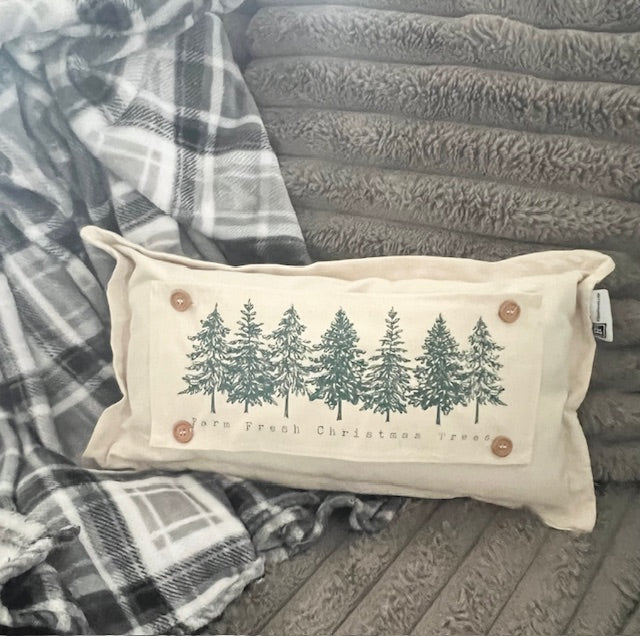 NEW! Custom WINTER Wedding Gift Bundle:  GRAY TICKING STRIPE pillow + custom last name, EVERGREENS / BE MY VALENTINE / CUSTOM PANEL