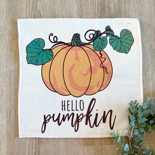 SQUARE Holiday Panel: Fall Patch Autumn Thanksgiving Vine HELLO PUMPKIN