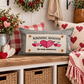 PANEL ONLY:  RECTANGLE Holiday Panel: Valentines, Winter, Love, Hugs, Kisses, Passion, Red, Wife Husband, Boyfriend, Girlfriend, Spouse, Kids, Vintage, Farmhouse, Heart; KISSING BOOTH