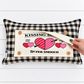 PANEL ONLY:  RECTANGLE Holiday Panel: Valentines, Winter, Love, Hugs, Kisses, Passion, Red, Wife Husband, Boyfriend, Girlfriend, Spouse, Kids, Vintage, Farmhouse, Heart; KISSING BOOTH