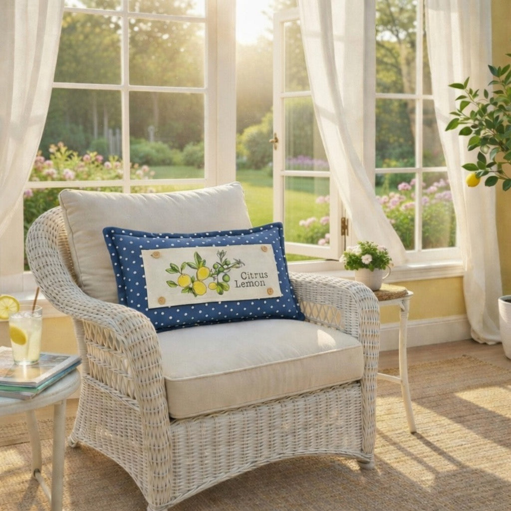 NEW! RECTANGLE SUMMER/FALL BUNDLE:  3 seasons + BOHO pillow:  PEONIES, CITRUS LEMON, OLD WELCOME