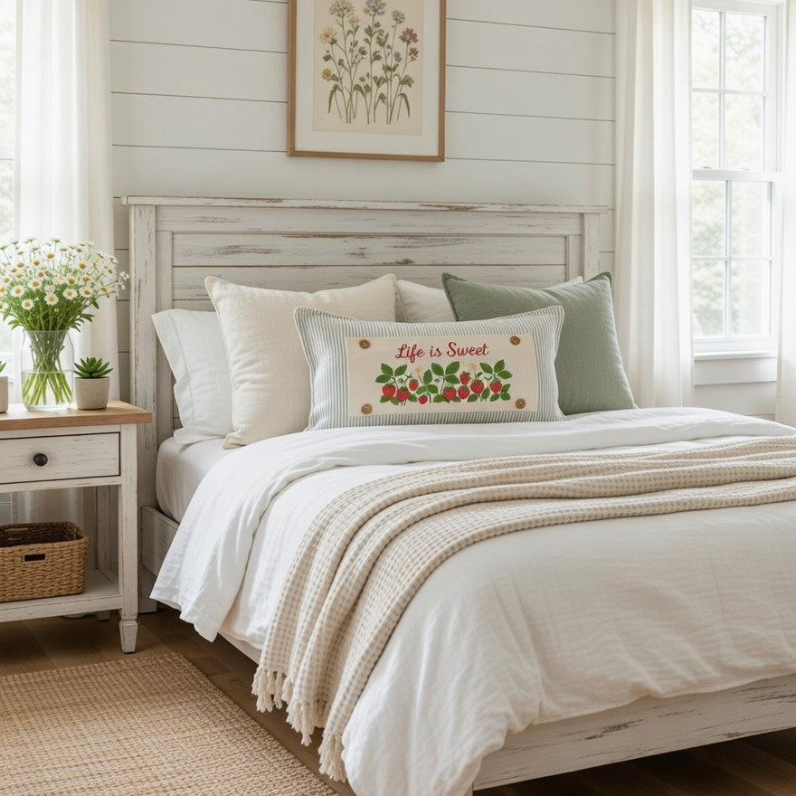 PANEL ONLY: RECTANGLE Spring, Summer, Garden Lover, Plants, Flowers; Life is Sweet STRAWBERRY PATCH