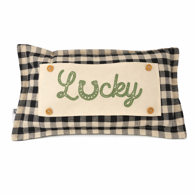 PILLOW ONLY (with fluffy insert): Buffalo Check Gingham: BUFFALO CHECK PILLOW (with insert)