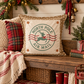 PANEL ONLY: SQUARE Christmas Green Red Reindeer; NORTH POLE STAMP