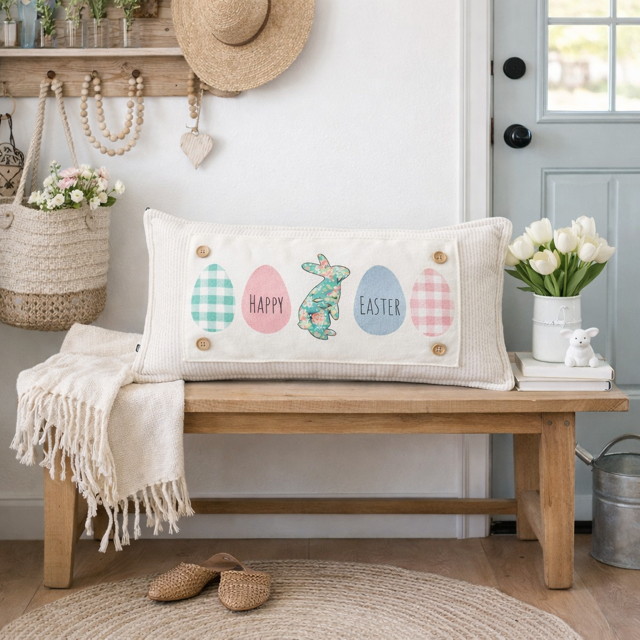 PILLOW ONLY (with fluffy insert): Natural Boho Cream: BOHO PILLOW (with insert)