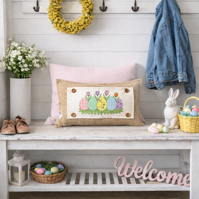 12 PANELS ONLY BUNDLE: RECTANGLE throw pillow Year of Panels Bundle SAVE!!!: DEER, XOXO, LUCKY, QUILTED EGGS, PEONIES, LIFE IS SWEET, USA MAP, HOME SWEET HOME, FALL BIKE, HAUNTED HOUSE, THANKSGIVING PIE, MERRY & BRIGHT