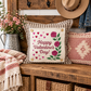 PANEL ONLY: SQUARE Holiday Pure & Simple Aesthetic Classy Clean Boho Heart Cursive Honest Natural Love Winter, Valentine's, Hearts, Red, Pink, Polk-a-dot: SQUARE ROSES HAPPY VALENTINE'S DAY