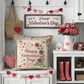 MISFIT PANEL ONLY: SQUARE Holiday Pure & Simple Aesthetic Classy Clean Boho Heart Cursive Honest Natural Love Winter, Valentine's, Hearts, Red, Pink, Polk-a-dot: SQUARE ROSES HAPPY VALENTINE'S DAY