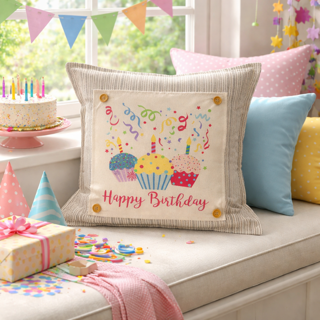 PANEL ONLY: SQUARE Entry, Birthday, Between Holidays, House Warming, Host, Neutral: SQUARE BIRTHDAY