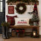 PANEL ONLY: RECTANGLE Winter; Vintage Christmas Santa Sleigh One Horse Drawn Ride; SLEIGH RIDE