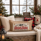 PANEL ONLY: RECTANGLE Winter; Vintage Christmas Santa Sleigh One Horse Drawn Ride; SLEIGH RIDE