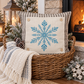 PANEL ONLY: SQUARE Blue Black Winter: SNOWFLAKE SQUARE