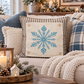 PANEL ONLY: SQUARE Blue Black Winter: SNOWFLAKE SQUARE