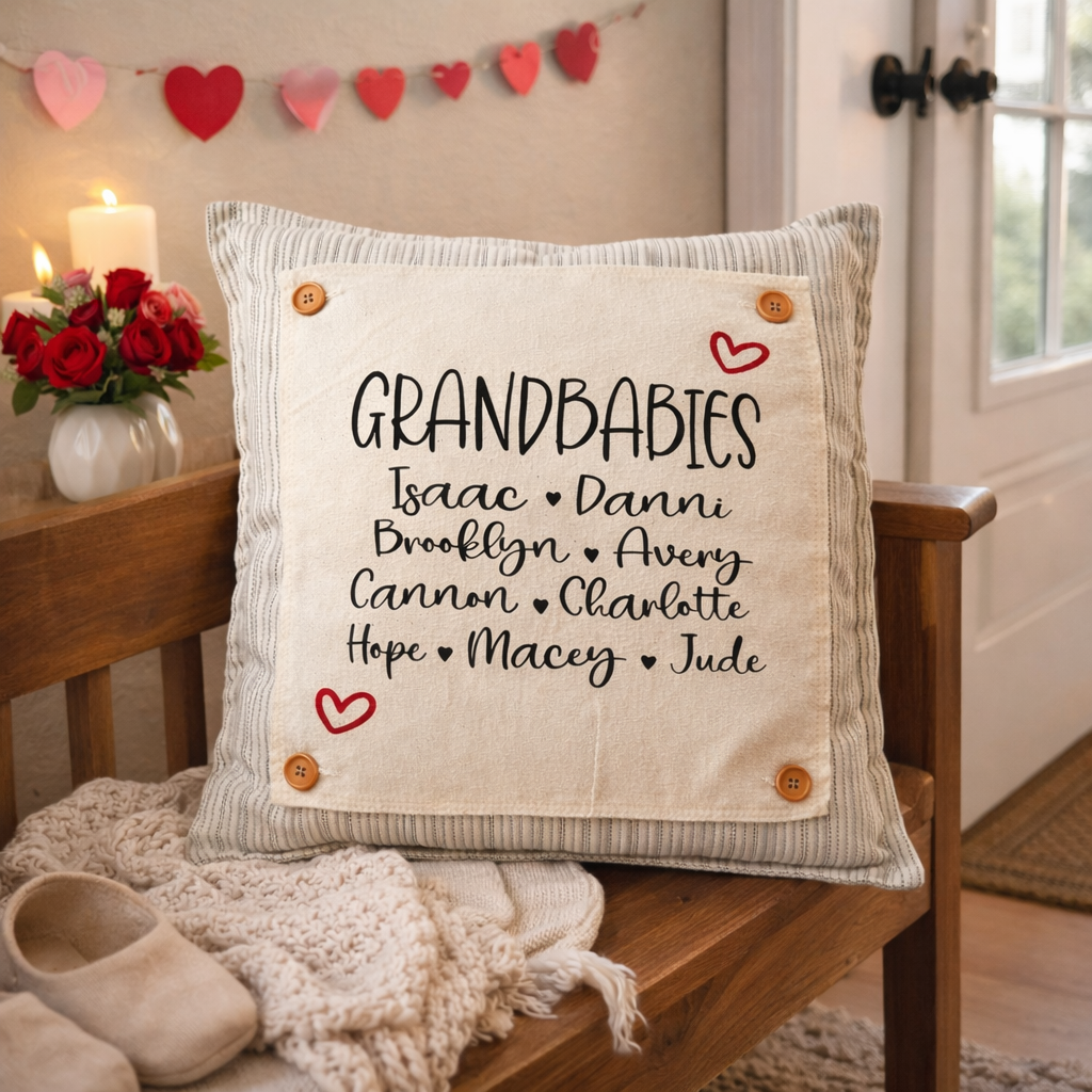 PANEL ONLY Custom Memory SQUARE PANEL: Grandkids/Nana/Mimi/Aunt Name/Grandma Mother's Day Mom Gift, GRANDBABIES PANEL