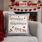 PANEL ONLY:  SQUARE Glitter Holiday Panel: Winter, Cherry Pink, Love, Spouse, Partner; SQUARE PINK HAPPY VALENTINE'S DAY