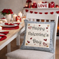 PANEL ONLY:  SQUARE Glitter Holiday Panel: Winter, Cherry Pink, Love, Spouse, Partner; SQUARE PINK HAPPY VALENTINE'S DAY