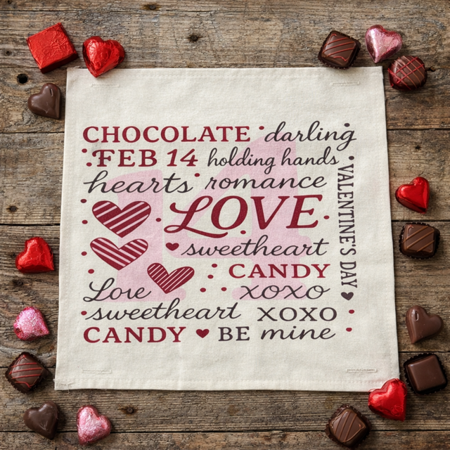 MISFIT PANEL ONLY: SQUARE Holiday Pure & Simple Aesthetic Classy Clean Boho Heart Cursive Honest Natural Love Winter, Valentine's, Hearts, Red, Pink: SQUARE VALENTINE'S SUBWAY WORD ART