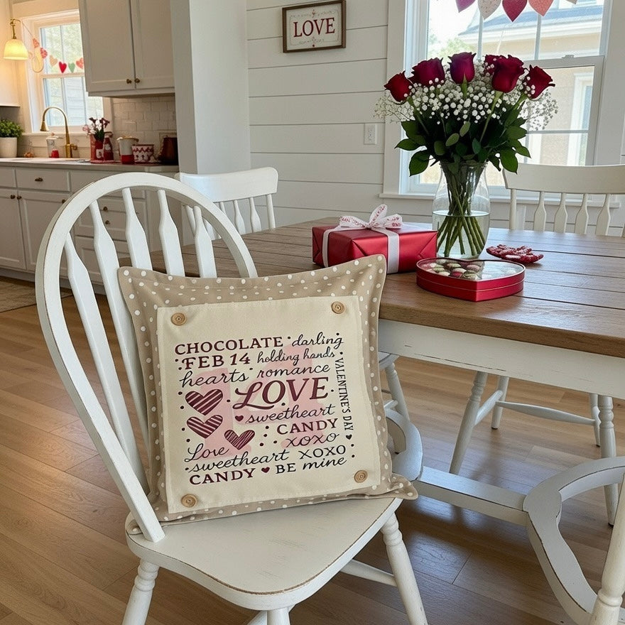 MISFIT PANEL ONLY: SQUARE Holiday Pure & Simple Aesthetic Classy Clean Boho Heart Cursive Honest Natural Love Winter, Valentine's, Hearts, Red, Pink: SQUARE VALENTINE'S SUBWAY WORD ART