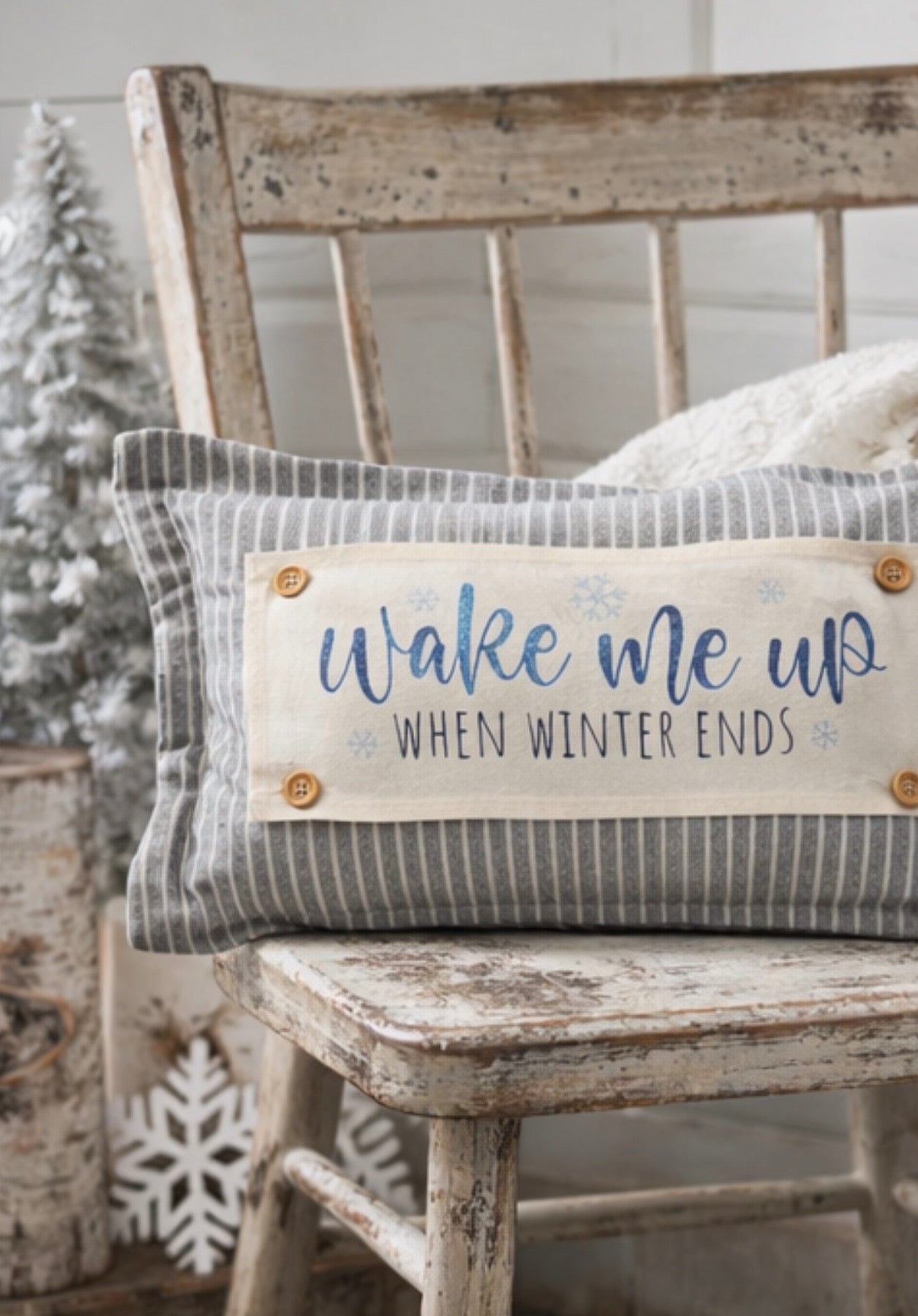 PILLOW ONLY (with fluffy insert): Galvinized Charcoal/Cream Farm Stripes: CREAM/ DARK CHARCOALSTRIPES PILLOW (with insert)