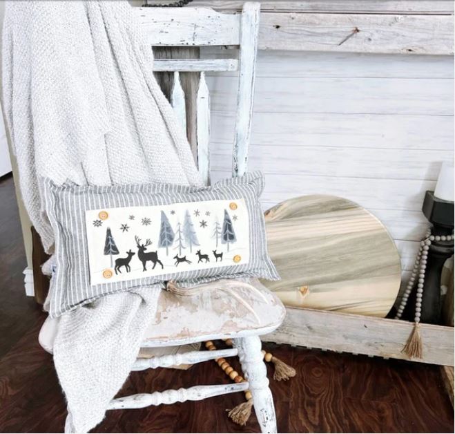 NEW! CUSTOM WINTER 26 WEDDING Bundle:  3 seasons +BOHO pillow + custom last name panel: WHITE CLOVER, BE MY VALENTINE, DEER, CUSTOM LAST NAME PANEL