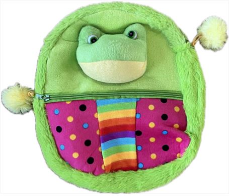 Little Miss Frog backpack Purse Bag with straps