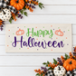 GLITTER PANEL ONLY: RECTANGLE Fall Autumn, pumpkin; GLITTER REC. HAPPY HALLOWEEN