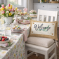 NEW! RECTANGLE SUMMER/FALL BUNDLE:  3 seasons + CHARCOAL REC. pillow:  LIFE IS SWEET, BARN QUILT, NEW WELCOME