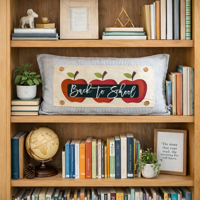 PANEL ONLY: RECTANGLE Fall, Autumn; BACK TO SCHOOL