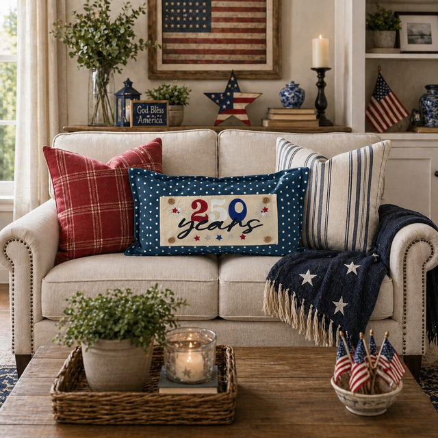 LIMITED TIME!!  250 YEARS GLITTER PANEL ONLY: RECTANGLE Summer BBQ American America Flag Old Glory Sparkly 250 YEARS