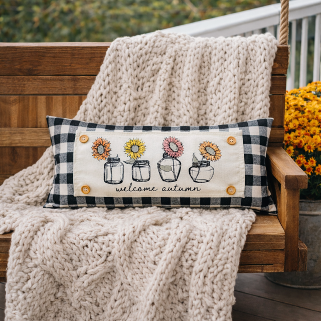 PANEL ONLY: RECTANGLE Autumn , Fall; SUNFLOWERS