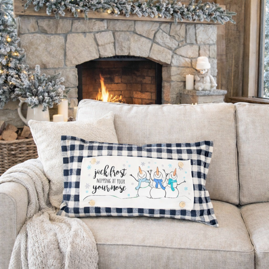 PANEL ONLY: 
Season Panel: Winter January Decor Snow Snowflake Christmas; Singing Chorus Caroling Dancing Snowman JACK FROST