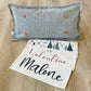 NEW! Custom WINTER Wedding Gift Bundle:  3 seasons + CHARCOAL/GALVINIZED STRIPES pillow + custom last name panel & BE MY VALENTINE / DEER / CUSTOM LAST NAME PANEL