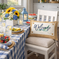 NEW! RECTANGLE SUMMER/FALL BUNDLE:  3 seasons + CHARCOAL REC. pillow:  LIFE IS SWEET, BARN QUILT, NEW WELCOME