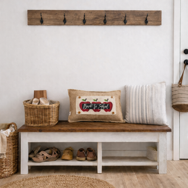 PANEL ONLY: RECTANGLE Fall, Autumn; BACK TO SCHOOL