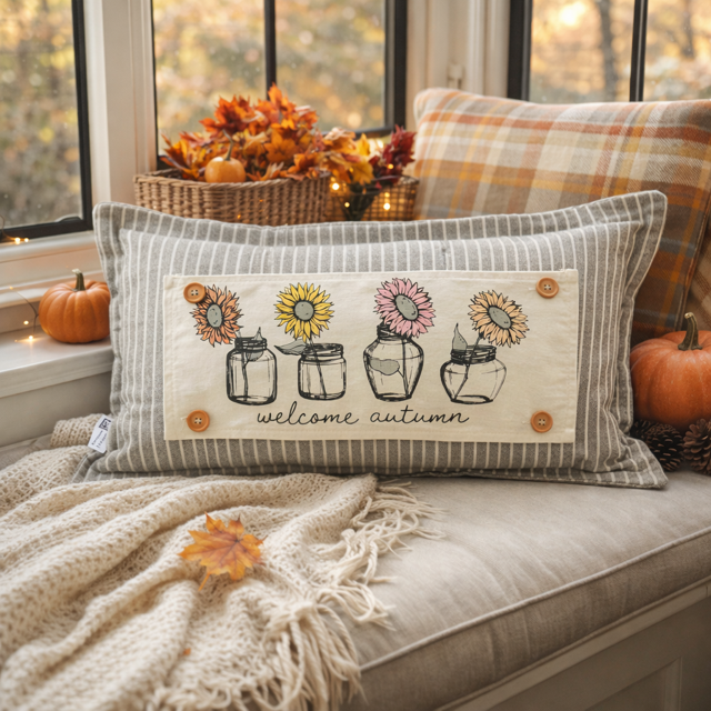 PANEL ONLY: RECTANGLE Autumn , Fall; SUNFLOWERS