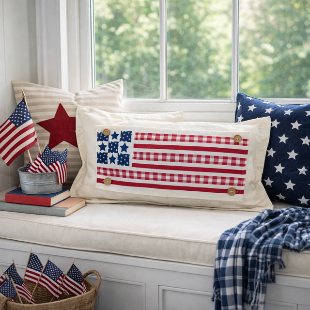 NEW! RECTANGLE SUMMER/FALL BUNDLE:  3 seasons + CHARCOAL REC. pillow:  LIFE IS SWEET, BARN QUILT, NEW WELCOME
