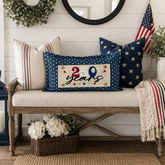 LIMITED TIME!!  250 YEARS GLITTER PANEL ONLY: RECTANGLE Summer BBQ American America Flag Old Glory Sparkly 250 YEARS