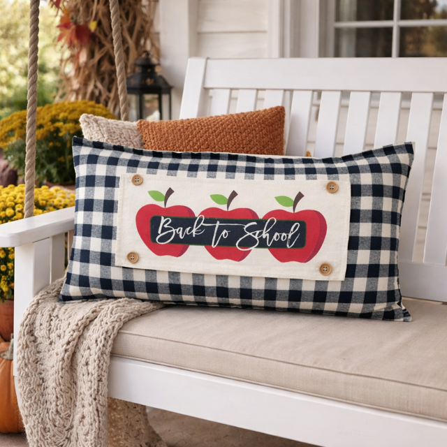 PANEL ONLY: RECTANGLE Fall, Autumn; BACK TO SCHOOL