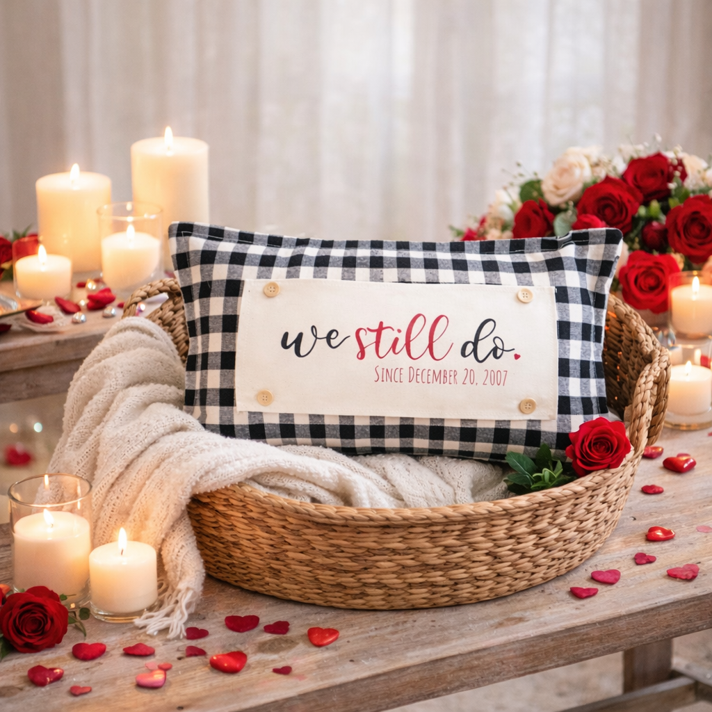 PILLOW ONLY (with fluffy insert): Buffalo Check Gingham: BUFFALO CHECK PILLOW (with insert)