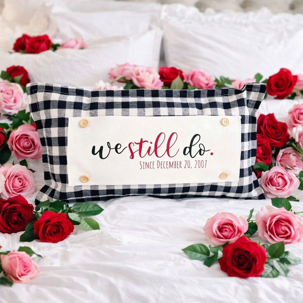 PILLOW ONLY (with fluffy insert): Buffalo Check Gingham: BUFFALO CHECK PILLOW (with insert)