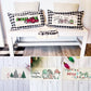 NEW!  GIFT PARTY PACKAGE BUNDLE: Holiday Pillow Cover Panel Christmas Winter: Runner Combo VINTAGE CHRISTMAS BIKE / RED TRUCK + buffalo check runner