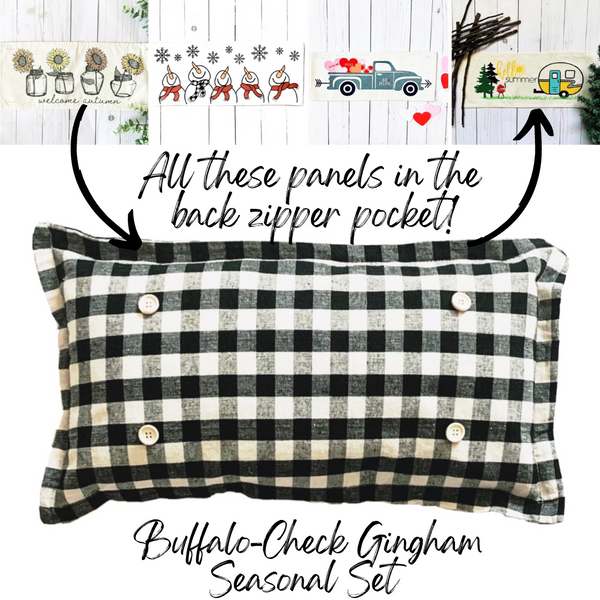 SEASONAL BUNDLE SET Buffalo Check Gingham Pillow comes with foam ins PillowPanels