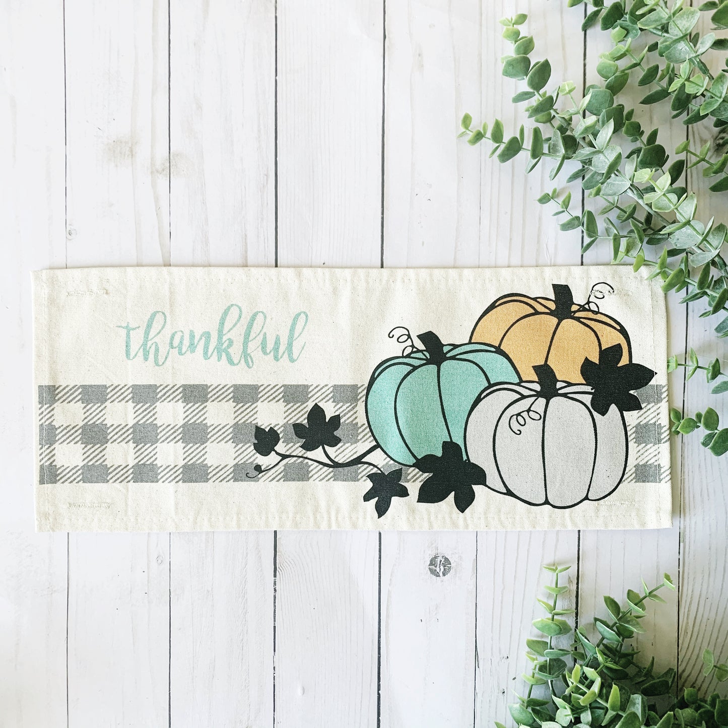 Seasonal Panel: Fall, Autumn Thanksgiving; Thankful Pumpkins